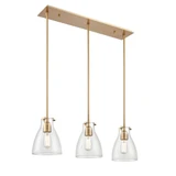 Emma 3 Light Linear Chandelier 8.75 Inch Tall and 29.25 Inch Wide by DVI - DVP47053