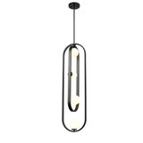 Atwood 4 Light Pendant 37.5 Inch Tall and 10 Inch Wide by DVI - DVP45010