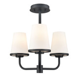 Kanata 3 Light Semi Flush Mount 16 Inch Tall and 17.5 Inch Wide by DVI - DVP48012