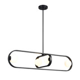 Atwood 4 Light Linear Chandelier 9 Inch Tall and 38 Inch Wide by DVI - DVP45002