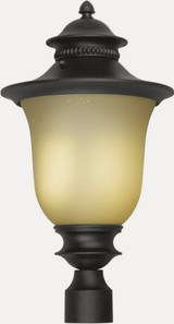 Holloway 1 Light Outdoor Post Lantern 21 x 12 Inches by Forte  - 17031-01