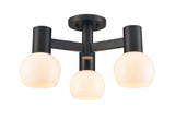Lillooet 3 Light Semi Flush Mount 10 Inch Tall and 18.75 Inch Wide by DVI - DVP49412