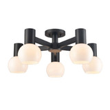 Lillooet 5 Light Semi Flush Mount 10.25 Inch Tall and 23.5 Inch Wide by DVI - DVP49413