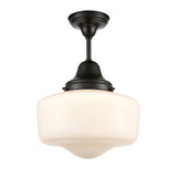 Schoolhouse 1 Light Semi Flush Mount 18 Inch Tall and 14 Inch Wide by DVI - DVP7511