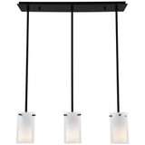 Essex 3 Light Linear Chandelier 7 Inch Tall and 25.5 Inch Wide by DVI - DVP9053