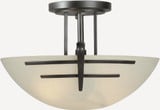 Simi 2 Light 15 Inch Wide Semi Flush Mount by Forte - 2231-02