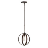 Celeste 1 Light Small Globe Pendant 11 Inch Tall by Forte - 2641-01