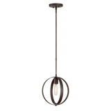 Celeste 1 Light Small Globe Pendant 11 Inch Tall by Forte - 2641-01