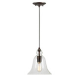 Milo 1 Light Cord Hung Small Pendant 9 Inch Tall by Forte - 2676-01