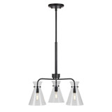 Beaker 3 Light Small Chandelier by Forte - 2733-03
