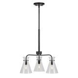 Beaker 3 Light Small Chandelier by Forte - 2733-03