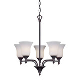 Gian 5 Light Small Chandelier by Forte - 2638-05