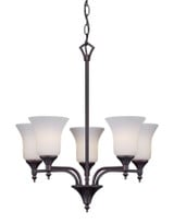 Gian 5 Light Small Chandelier by Forte - 2638-05