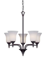 Gian 5 Light Small Chandelier by Forte - 2638-05