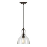 Milo 1 Light Steel Cord Hung Small Pendant by Forte - 2678-01