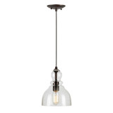 Milo 1 Light Steel Cord Hung Small Pendant by Forte - 2678-01