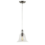 Milo 1 Light Cord Hung Small Pendant 9 Inch Tall by Forte - 2676-01