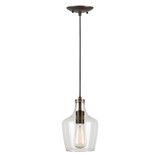Milo 1 Light Cord Hung Small Pendant by Forte - 2679-01