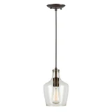 Milo 1 Light Cord Hung Small Pendant by Forte - 2679-01