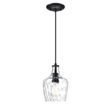 Milo 1 Light Classic Small Pendant 9.75 Inch Tall by Forte - 2770-01-04