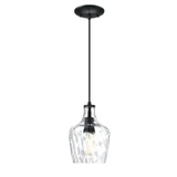Milo 1 Light Classic Small Pendant 9.75 Inch Tall by Forte - 2770-01-04