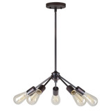 Yaz 5 Light Medium Chandelier by Forte - 7095-05