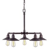 Ori 5 Light Large Chandelier by Forte 7159-05 - 7159-05