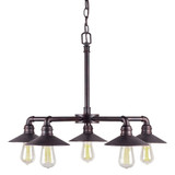 Ori 5 Light Large Chandelier by Forte 7159-05 - 7159-05