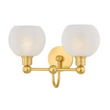 Jerica 2 Light Bath Vanity 10.75 Inch Tall and 16.25 Inch Wide by Mitzi - H1019302