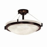 Clouds Ring 8 Light 39 Inch Wide Semi Flush Mount by Justice Design - CLD-9684-35