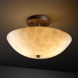 Clouds 2 Light 14 Inch Wide Round Semi Flush Mount by Justice Design - CLD-9690-35