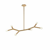 Morgan 6 Light Pendant 13.5 Inch Tall and 39.25 Inch Wide by Dainolite - MOR-396HP