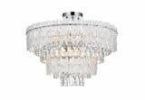 Emilia 8 Light Flush Mount 19 Inch Tall and 25 Inch Wide by Elegant - 1780F25