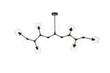 Cavoli 6 Light Large Chandelier by Elegant 1712G70 - 1712G70