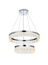 Linden 2 LED Light Medium Chandelier by Elegant - 2050G22