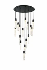 Aurora 6.5W 16 LED Chandelier 19 Inch Tall and 36 Inch Wide by Elegant - 2089G36