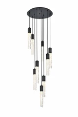 Aurora 6.5W 9 LED Chandelier 19 Inch Tall and 24 Inch Wide by Elegant - 2089D24