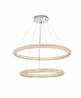 Bowen 106W 2 LED Chandelier 12 Inch Tall and 42 Inch Wide by Elegant - 3800G42