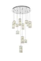 Aston 52W 12 LED Pendant 9.5 Inch Tall and 28 Inch Wide by Elegant - 3680D28