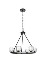 Cadence 6 Light Chandelier 22 Inch Tall and 26 Inch Wide by Elegant - 5100D26