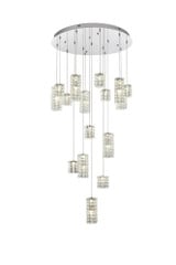 Aston 60W 16 LED Pendant 9.5 Inch Tall and 32 Inch Wide by Elegant - 3680D32