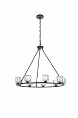 Cadence 9 Light Chandelier 30 Inch Tall and 36 Inch Wide by Elegant - 5100D36