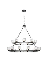Cadence 21 Light Chandelier 40 Inch Tall and 48 Inch Wide by Elegant - 5100L248