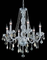 Verona 6 Light Medium Chandelier by Elegant V7856D24 - V7856D24