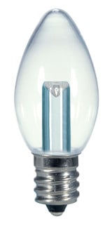 2.13 Inch 0.5W C7 LED Candelabra Base Replacement Lamp by Satco - S905WC-084213