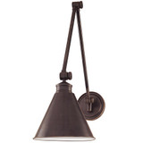 Exeter Light Swing Arm Metal Shade Wall Sconce by Hudson Valley - 4721