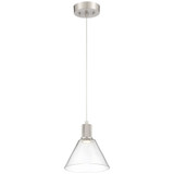 Port Nine 9W 1 LED Pendant 8.5 x 8 Inches by Access 63140LEDD-BS - 63140LEDD-BS