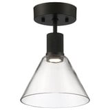 Port Nine 9W 1 LED 8 Inch Tall Semi Flush Mount by Access - 63146LEDD-MBL