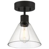 Port Nine 9W 1 LED 11 Inch Length Steel Semi Flush Mount by Access - 63146LEDDLP-MBL