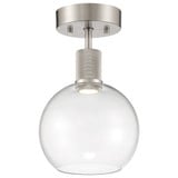 Port Nine 1 Light 7.5 Inch Wide Steel Semi Flush Mount by Access - 63148LEDD-BS